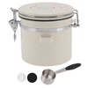 Airtight Coffee Canister 304 Stainless Steel Valve with Scoop for