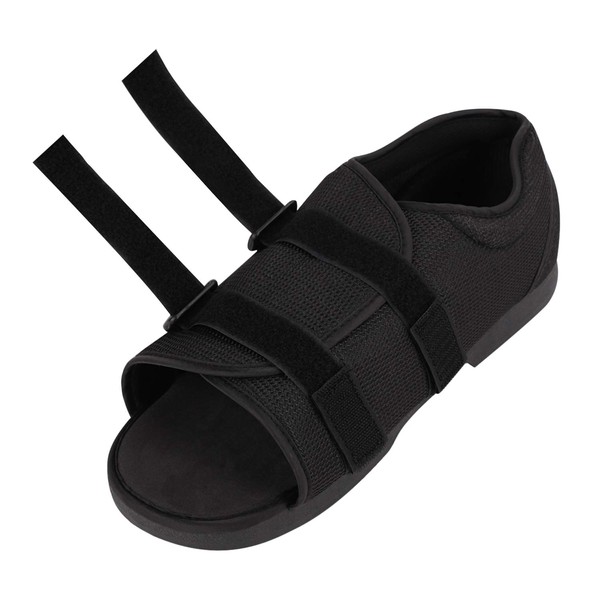 Post-operative cast shoe foot decompression wide opening shoe broken foot with adjustable strap ankle open toe shoe injured foot shock absorption cast protection footrest rehabilitation
