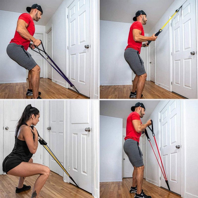 FITPACT Resistance Band Handles Pair, Heavy Duty Cable Machine Attachment