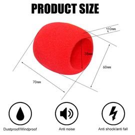 Pack of 8 Microphone Windscreen Colourful Pop Protection Large Foam for Microphone Universal Microphone Cover Hand Washable Microphone Protective Cover for KTV Family Party Stage Performance,