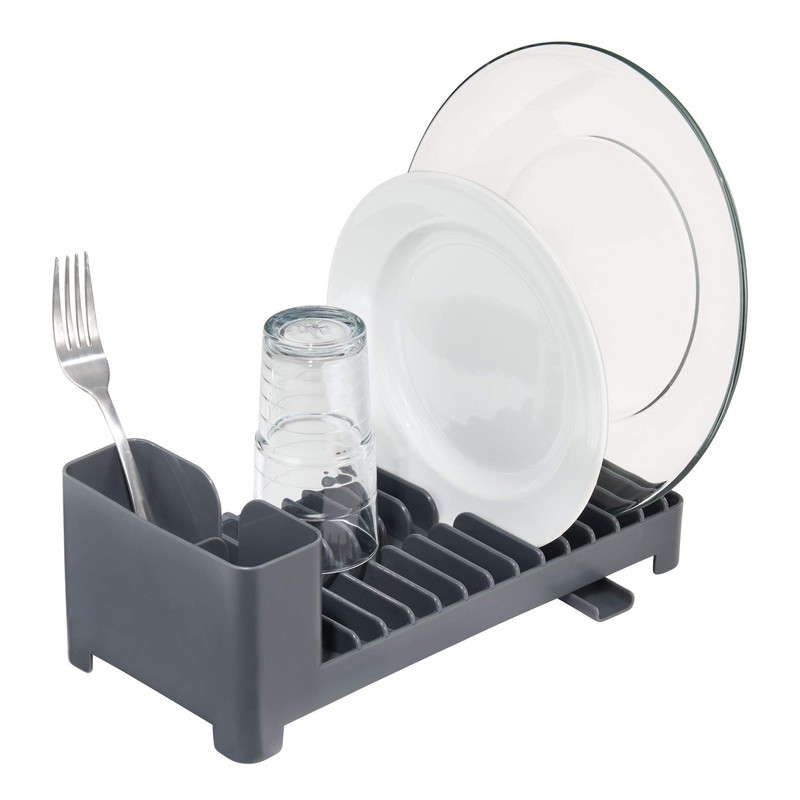 iDesign iDesign Kitchen Utensil Caddy - Compact Slate Dish Drainer