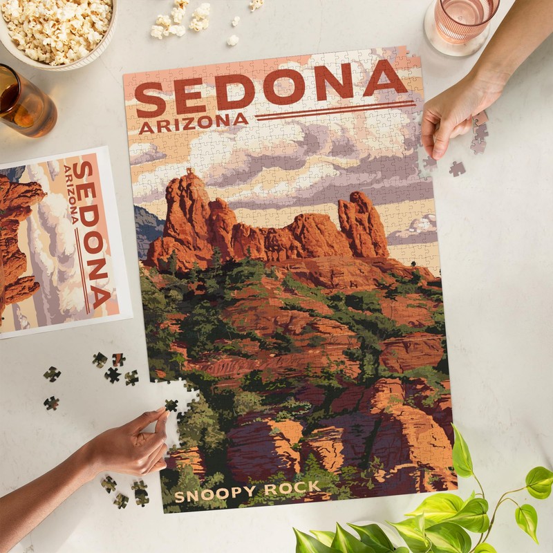 Lantern Press 1000 Piece Jigsaw Puzzle, Sedona, Arizona, Snoopy Rock