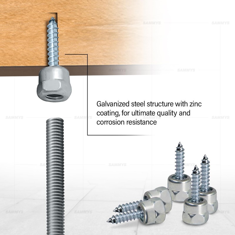 Sammys 8002957-25 Vertical Rod Anchor Super Screw with 1/4 in.