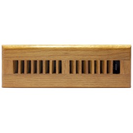 Decor Grates WL212-M 2-Inch by 12-Inch Wood Louver Floor Register, Medium Oak