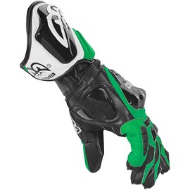 Berik Misano Motorcycle Gloves (Black/Green, 3XL)