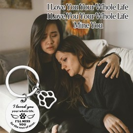 Dog Sympathy Gifts for Loss of Pet Cat Memorial Gifts Keychain for Dog Lover Gifts for Women Men Death Anniversary Remembrance Gifts for Loss of Dog Keychains for Dog Owners