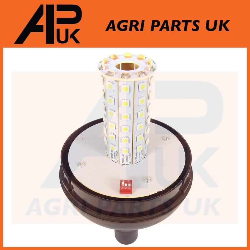 LED Tall Rotate Flash Amber Beacon Flexible DIN Pole Tractor