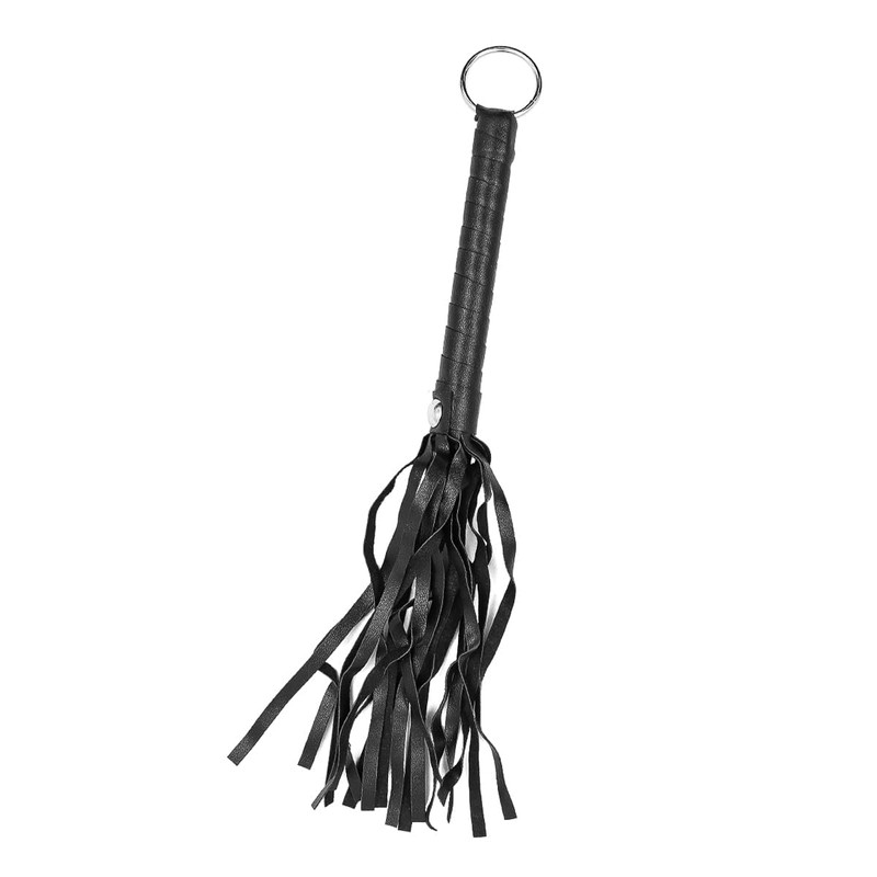 Namvo 2pcs Small Black Whip, Riding Crop Tassel Whip, Non-Slip