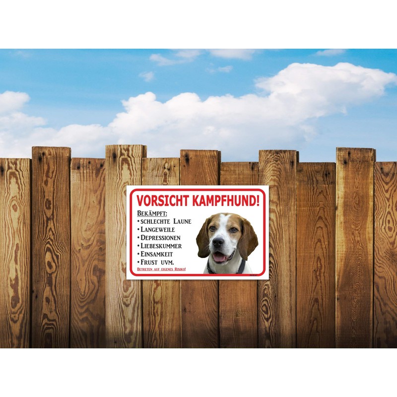 AdriLeo Warning Beagle Sign 20 x 30 cm
