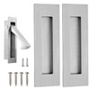 Malimali Pocket Door Pull and Edge Set, Stainless Steel Hardware