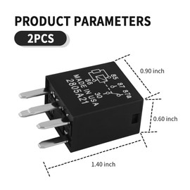 2PCS 35A 12V Relays,5 Pin Fuel Pump Relay Kit Replacement OEM#G8V-RH-1C7T-R-DC12,Universal Multi Purpose Automotive Relay Standard Car Accessories for Most Cars Motorboats (2PCS)