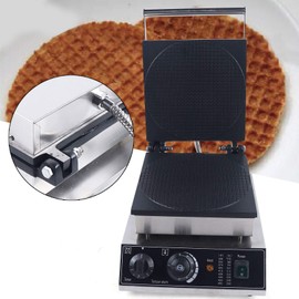 Dutch Waffle Maker, 110V 1500W Non-Stick Waffle Baker Machine,Stainless Steel Electric Commercial Waffle Maker Machine for Restaurant Snack Bar Family