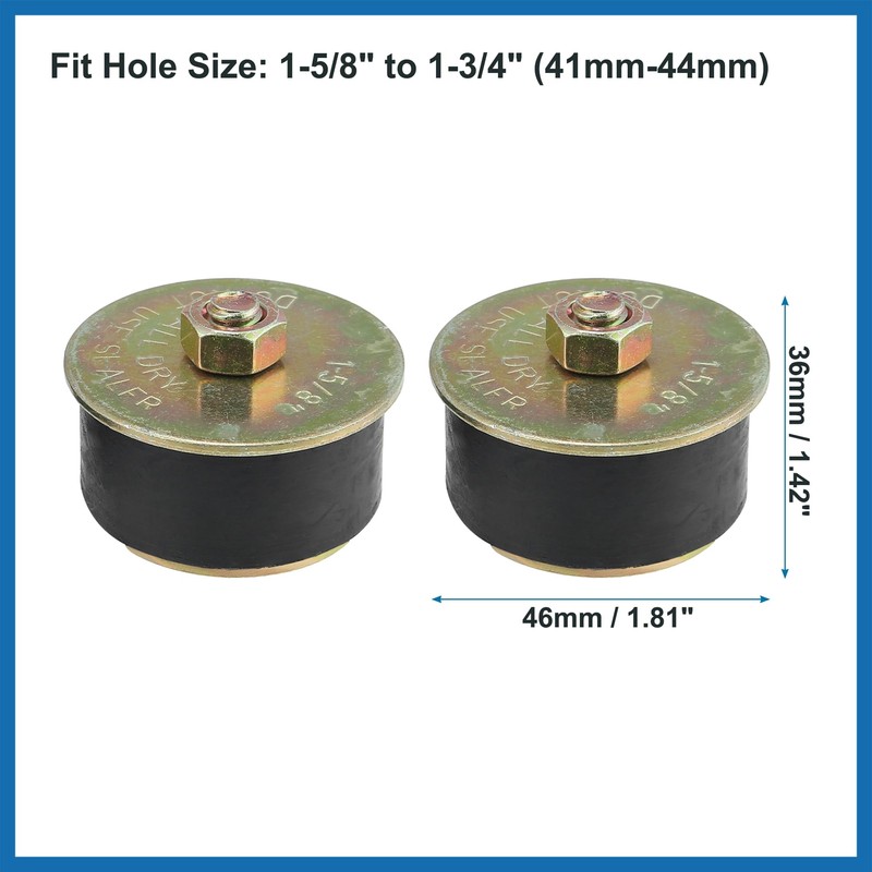 A ABSOPRO 4pcs Car Freeze Rubber Expansion Plug Fit 1-5/8"