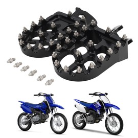 AnXin Dirt Bike Foot Pegs Motorcycle Footpegs Foot Pedals Rests CNC for TTR 110 TTR110 TTR 110E TTR110E 2011-2023 Pit Bike Black