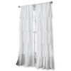Curtainworks Flounced Ruffle Rod Pocket one Curtain Panel, 63 in,