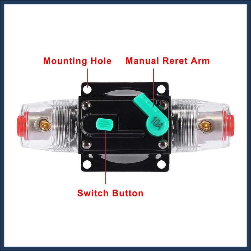 INFINAUTO DC 12V/ 24V/ 32V 10 Amp Car Reset Circuit