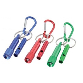 Clip wan Aluminum LED Light & Whistle with Carabiner Included for Disasters and Emergencies (1 piece) *Colors are assorted so you can not choose from *Outdoor Disaster Preparedness Whistle, LED,