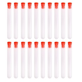 PUL FACTORY 35ml Hard Plastic Test Tube with Cap, 20x153mm,Pack of 10