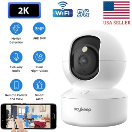 Boykeep Wireless 5G WiFi Security Camera System 2K Smart Outdoor Night Vision Wired Cam