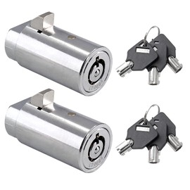 Bonsicoky 2 Set Vending Machine Lock and Key (Keyed Alike), High Security Tubular Keyway Soda Machine Locks