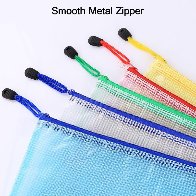 Pack of 15 A4 Document Bags with Zip, Waterproof Document