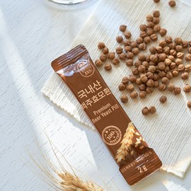 Organic Maru 프리미엄 저온건조 맥주효모환스틱 2g x 100개입 Premium Low-Temperature Dried Brewer's Yeast Stick 2g x 100 Pieces