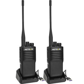 Retevis P2 IP68 Waterproof 2 Way Radio Long Range, GMRS Rechargeable Two Way Radio Long Distance,Professional Walkie Talkies Rechargeable,2500mAh,IP68,Noise Cancelling,for Warehouse Industrial(2 Pack)