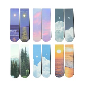 MORSUNBELA Magnetic Bookmark Magnet Vintage Magnetic Bookmark Gifts 12 Pieces Markings Clip Bookmark for Book Lovers