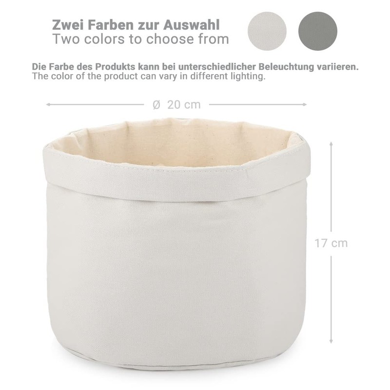 ecooe Bread Basket Fabric Bread Basket with Lid and Drawstring