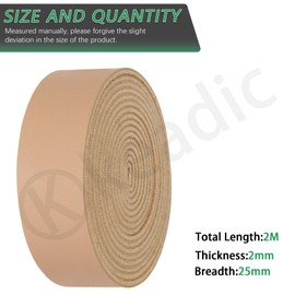 Keadic Faux Leather Strap, Faux Leather Strap, 1 Inch Width, 78 Inch Long Tools, Leather Sheets Strips for Stamping, Handbag, Wallet, DIY Leather Craft Projects (Light Brown)