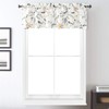 VOGOL Gray Birds Valance for Kitchen Windows Floral Print Window