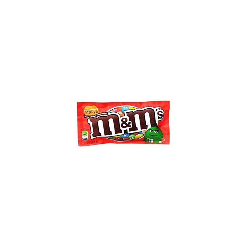 M&M's Peanut Butter Candy, 1.63-Ounce Bags (Pack of 12)