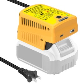YNDZ Fast Charger for Dewelt 20V Max DCB204 DCB206 Battery,with USB and Type -C Output,110V 3A Music Charger