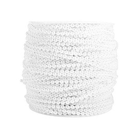 50M Rollo 3mm Línea de Pesca Perlas Cadena de Cuentas Guirnalda de Cadena Decoración de la Boda Centros de Mesa para la fabricación de Joyas(Blanco)