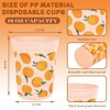 JarThenaAMCS 16Pcs Orange Plastic Cups 16oz Tangerine Disposable Drinking Cup