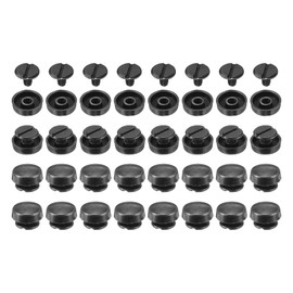 QUARKZMAN Set of 32 Leather Rivets 10 x 3.5 mm Double Cap Hollow Rivets Horn Screws Accessories with Metal Screw Rivets Back Rivets Punk for Belt Decoration Clothing Flat Head Rivet Pins (Gunmetal)