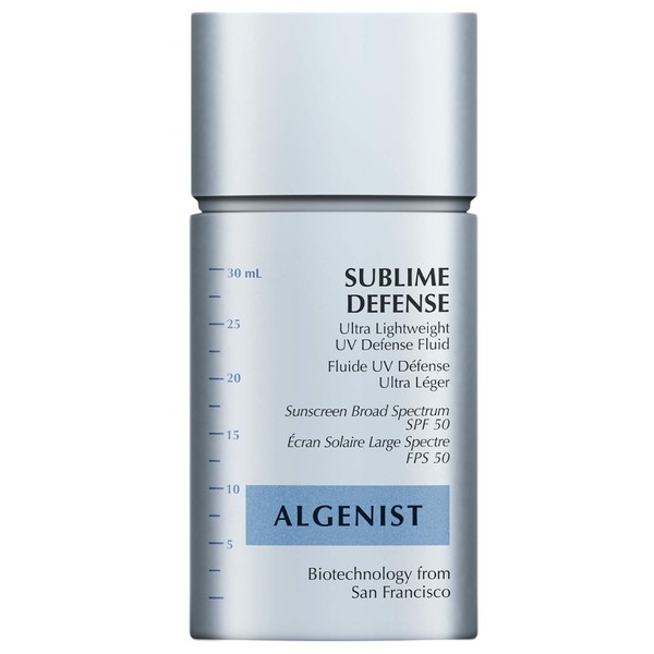Algenist Sublime Defense Ultra Lightweight UV Defense Fluid SPF50 - Sheer, Oil-Free Face Sunscreen with Vitamin E, Echinacea & Green Tea - Non-Comedogenic & Hypoallergenic Skincare (30ml / 1oz)