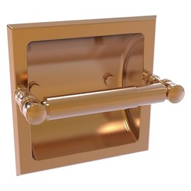 Allied Brass CL-24C Carolina Collection Recessed Toilet Paper Holder, Brushed Bronze