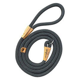 Wooflinen 7ft Ultra Reflective Fatty Series Premium Dog Slip Leash - Made from Large Gauge Mountain Climbing Rope - Make a Statement While Walking The Strongest of Pullers (Starry Night)