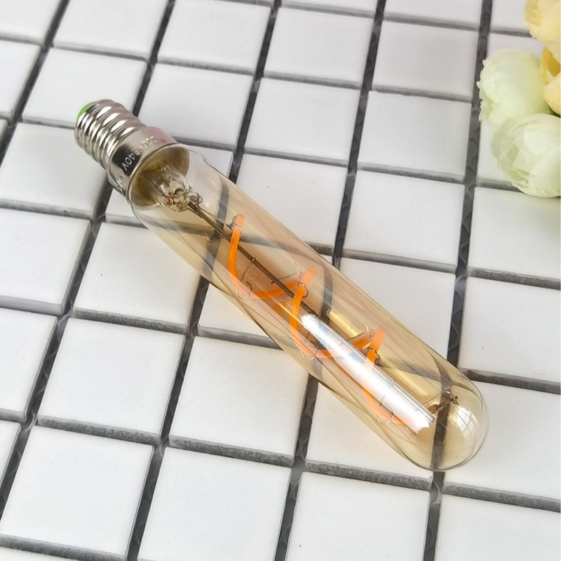 2 PCS E14 LED Light Bulb 3w Golden Tubular Bulb
