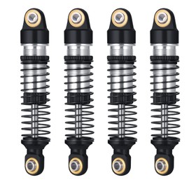 Runup RC Aluminum Alloy Shock Absorber for 1/18 RC Crawler TRX4M Bronco Defender Upgrade Parts (Black)