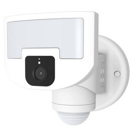 Versonel Outdoor Motion Sensor Tracking Floodlight WiFi Security LED Light Camera (White) Nightwatcher VSL95 Robotic, 1080p, NO Monthly Fees, Free App, Alexa, Google Assistant, Smart Things, 32GB SD