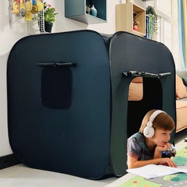 lukidoki Sensory Tent for Kids & Adults with CPC Certification - Sensory Calm Corner Helps Autism, ADHD, SPD Children Adults Relax, Reduce Anxiety - Portable Pop-up Blackout Hideout Play Tent Toys