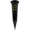 Black In Loving Memory Sister Spiked Memorial Grave Flower Vase