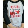 Toddler Boys Promoted to Big Brother Valentine's Raglan (12-18 Months,