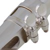 Yibuy Tenor Sax Brass Mouthpiece Cap Ligature #7 Silver Plated