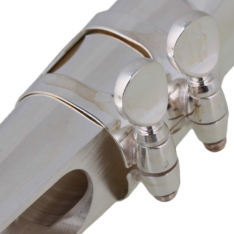 Yibuy Tenor Sax Brass Mouthpiece Cap Ligature #7 Silver Plated