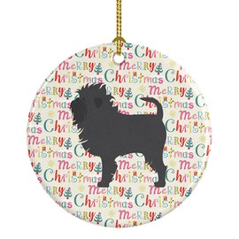Caroline's Treasures WDK1895CO1 Affenpinscher Merry Christmas Ceramic Ornament, 3 in, Multicolor