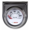 Actron SP0F000041 Bosch Style Line 2" Electrical Oil Pressure Gauge (White Dial Face, Chrome Bezel)