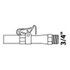 KIRCHHOFF Key for water socket, plastic, 3/4 inch male thread,